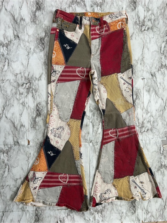 Wrangler Denim - Lainey Wilson Collection By Wrangler Patchwork Print Bell Bottom Jeans
